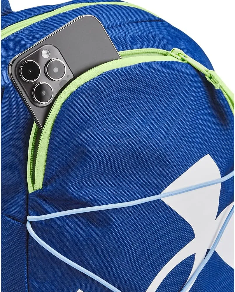 Under Armour Unisex Hustle Play Backpack, (432) Tech Blue/Tech Blue/White, One Size Fits Most