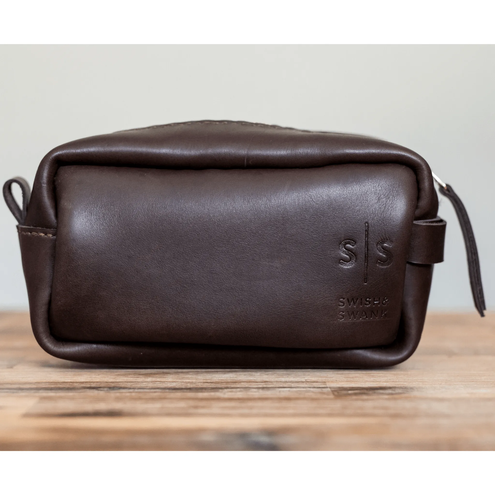 Unisex Genuine Leather Toiletry Bag