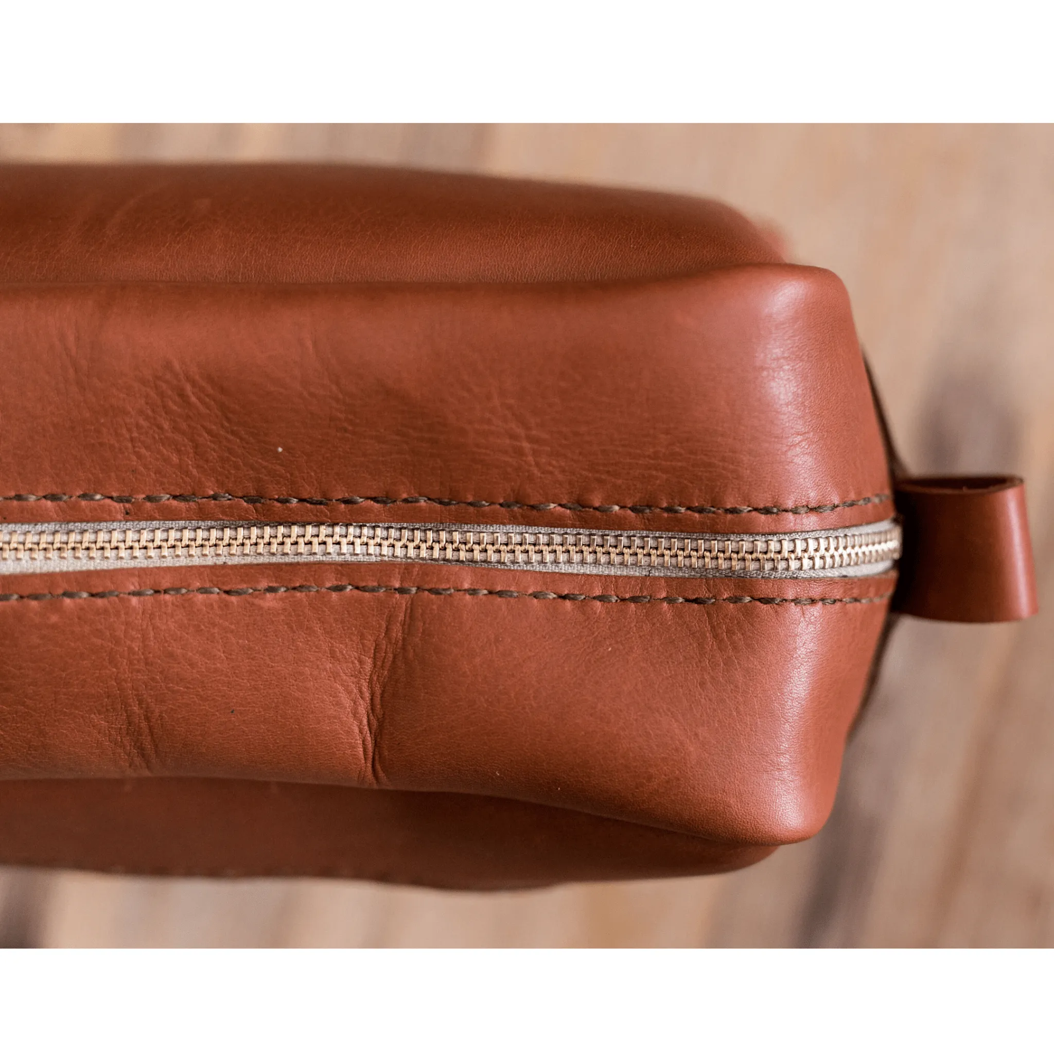 Unisex Genuine Leather Toiletry Bag