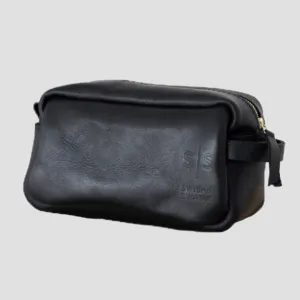 Unisex Genuine Leather Toiletry Bag