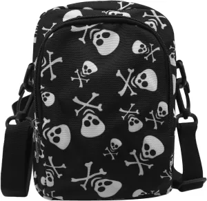 Unisex Skull Crossbody Bag for Women Funny Skull Messenger Bag Ghost Purse Skeleton Purse Gothic Shoulder bag Y2K Phone Bag