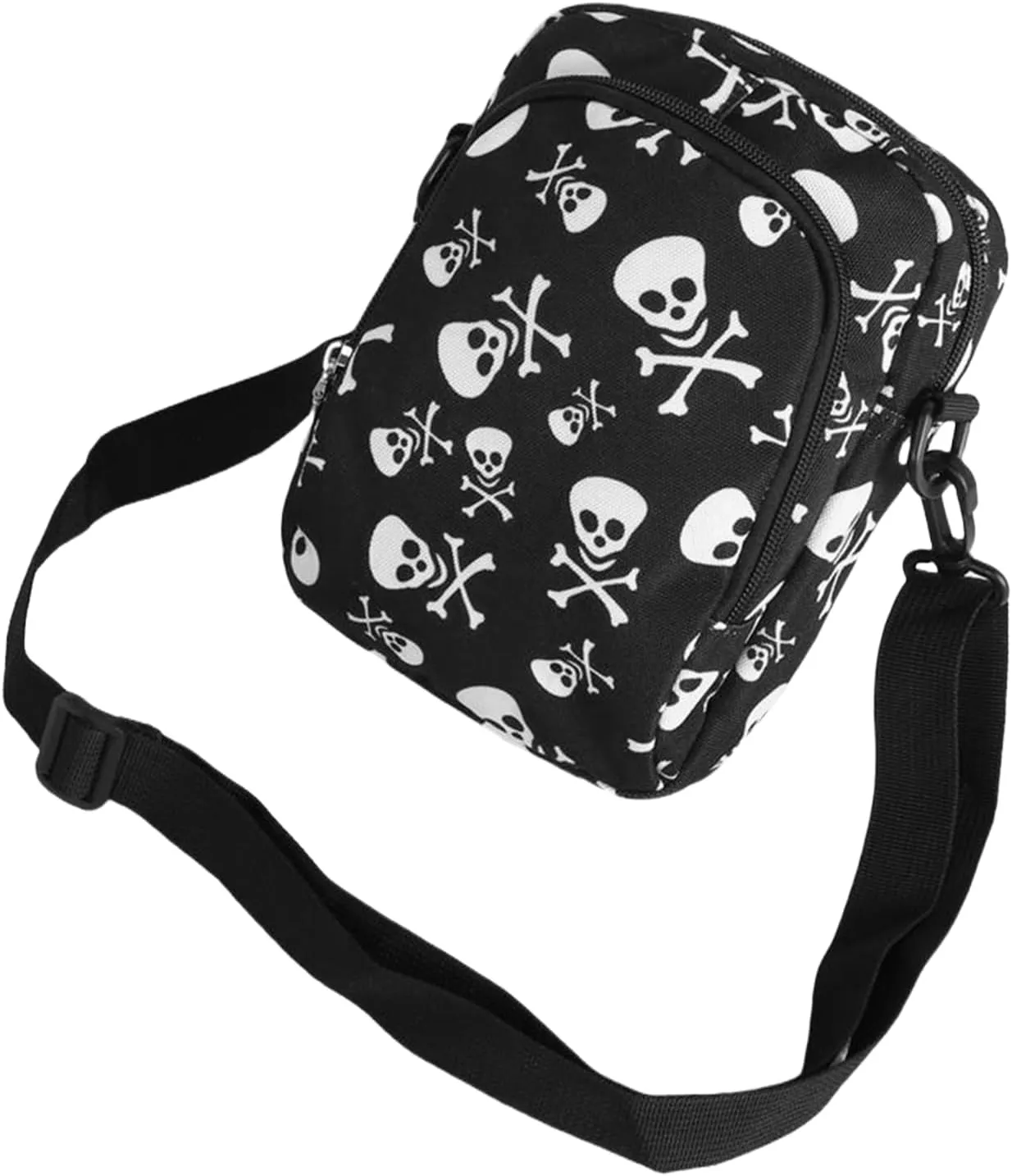 Unisex Skull Crossbody Bag for Women Funny Skull Messenger Bag Ghost Purse Skeleton Purse Gothic Shoulder bag Y2K Phone Bag