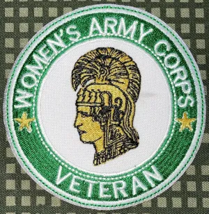 United States Army Women's Army Corps Veteran Patch Hook, Iron-On Repro New A123