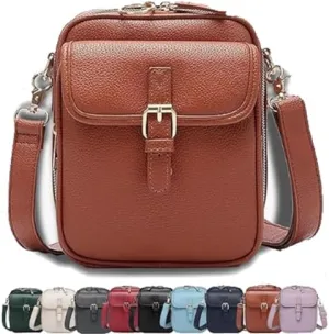Urvashi Crossbody Leather Bag for Women, Anti-Theft Vintage Shoulder Messenger Bags