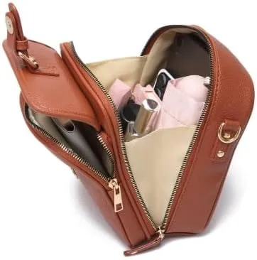 Urvashi Crossbody Leather Bag for Women, Anti-Theft Vintage Shoulder Messenger Bags