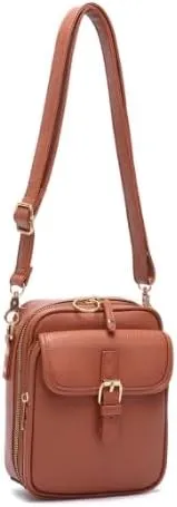 Urvashi Crossbody Leather Bag for Women, Anti-Theft Vintage Shoulder Messenger Bags