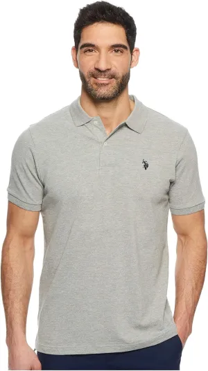 U.S. Polo Assn. Men's Classic Polo Shirt, Two-Button Closure Pique Polo Shirt, Summer Fashion Golf Shirt