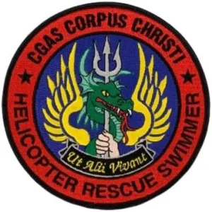 USCG AIR Station COAS COURPUS Christi Helicopter Rescue Swimmer Jacket Patch