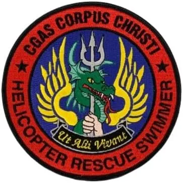 USCG AIR Station COAS COURPUS Christi Helicopter Rescue Swimmer Jacket Patch