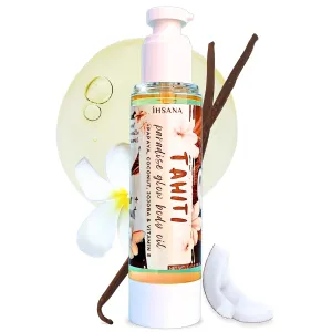 Vanilla Coconut Hyper Skin Moisturizer, After Shower Oil for Women Jojoba I Coconut I Almond I Papaya I Recommended: Vitamin E : Moisturizing.