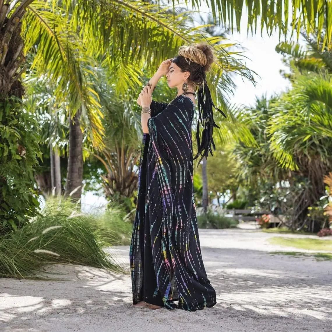 Venasha Womens Caftan Plus Size Kaftans Casual V Neck Caftans Long Soft Beach Maxi Dress for Summer