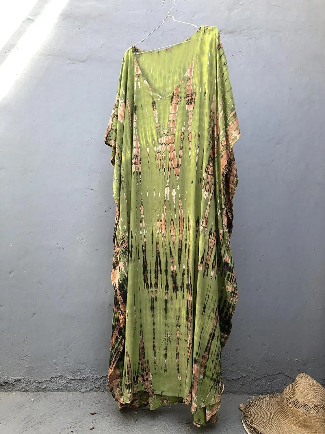 Venasha Womens Caftan Plus Size Kaftans Casual V Neck Caftans Long Soft Beach Maxi Dress for Summer