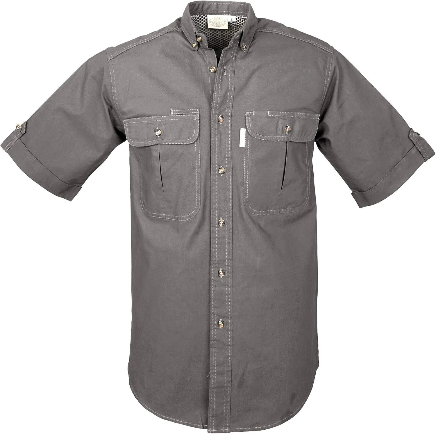 Vent Back Adventure Short Sleeve Shirt for Men, 100% Cotton for Outdoor Activities