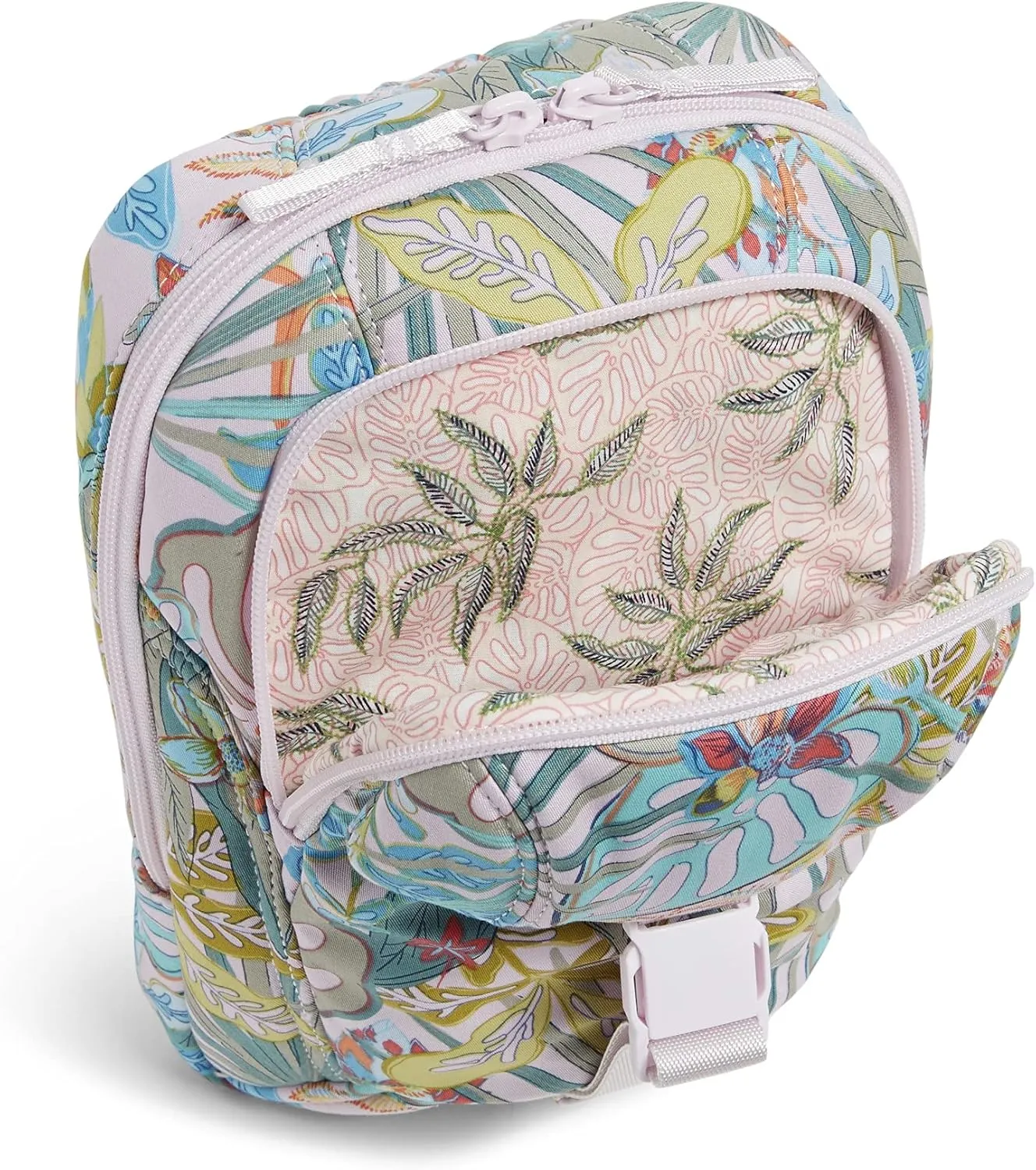 Vera Bradley Women's Cotton Utility Sling Backpack, Rain Forest Canopy - Recycled Cotton, One Size