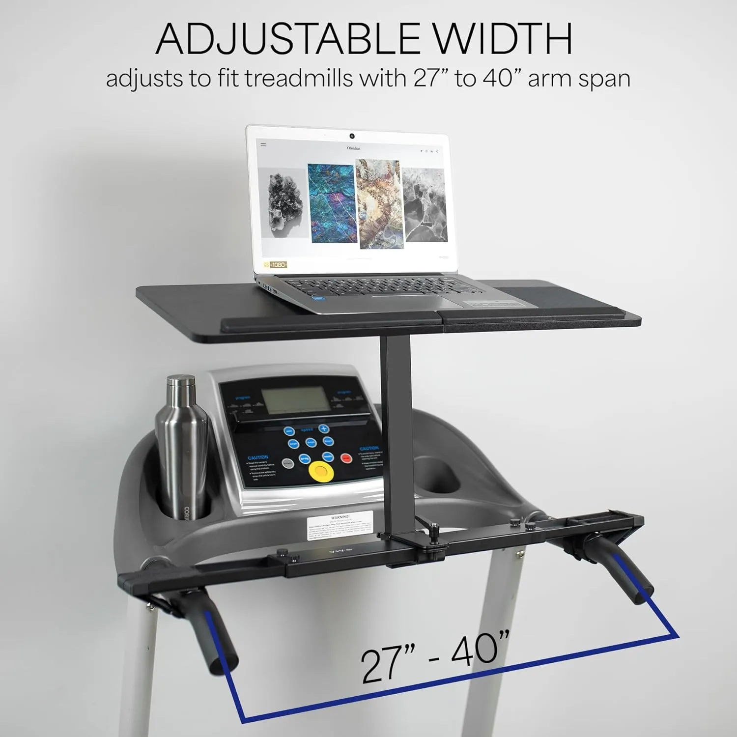 VIVO Universal Wooden Laptop Treadmill Desk, Adjustable Ergonomic Notebook Mount Stand for Treadmills, Includes Mouse Pad and Wrist Support, Stand-TDML4