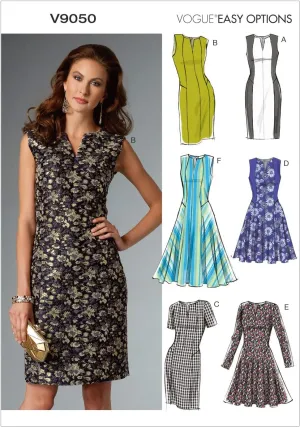 Vogue Patterns V9050 Misses'/Misses' Petite Dress Sewing Template, A5 (6-8-10-12-14)