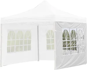 Waterproof Tents Shelter with 1 Side Panels, 0.15mm Thicken Garden Rainproof Tent Side Wall, 2 Colors, 12 Sizes (Color : White, Size : 6x2m)