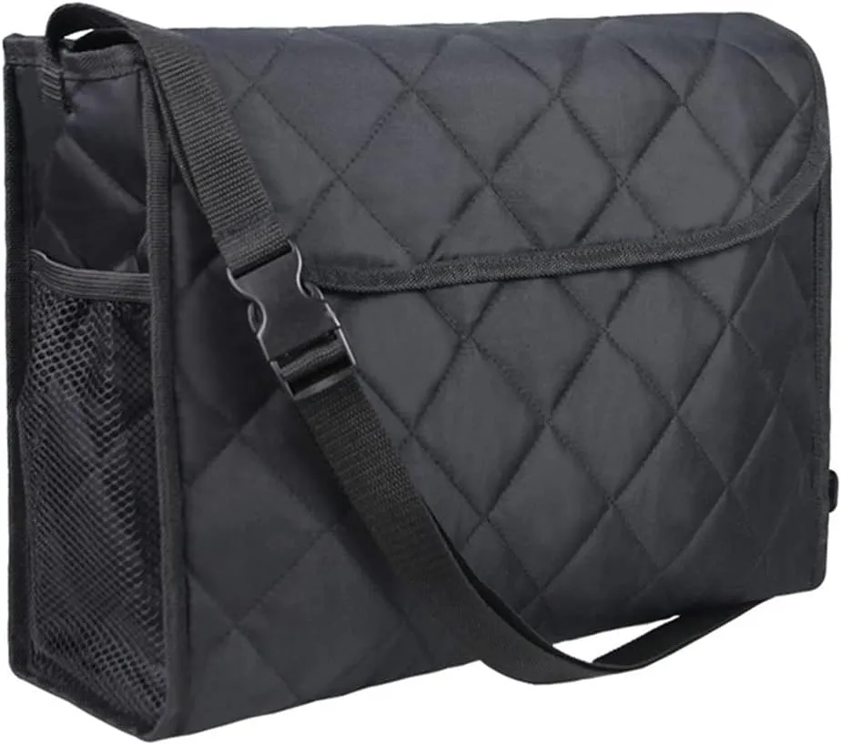 Wheelchair Bag Wheelchair Backpack Bag Wheel Chair Storage Tote Accessory Waterproof Travel Messenger Backpack for Men, Women, Handicap, Elderly and Storage Travel Items (Black)