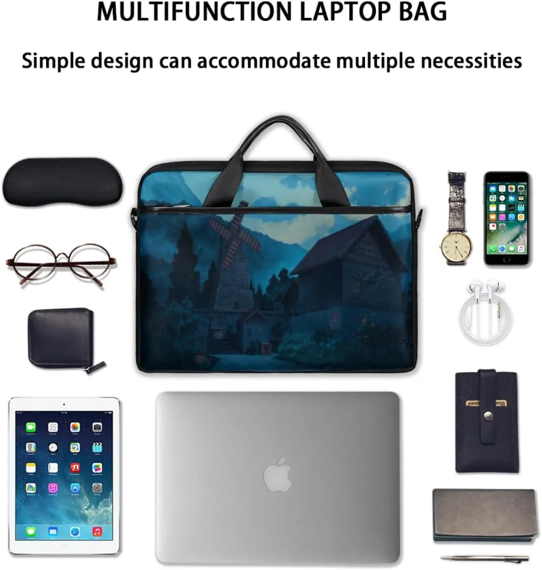 White Town Laptop Bag for Men Women 13-15 Inch Case Bags Sleeve Shoulder with Anti Slip Removable The Pad Straps