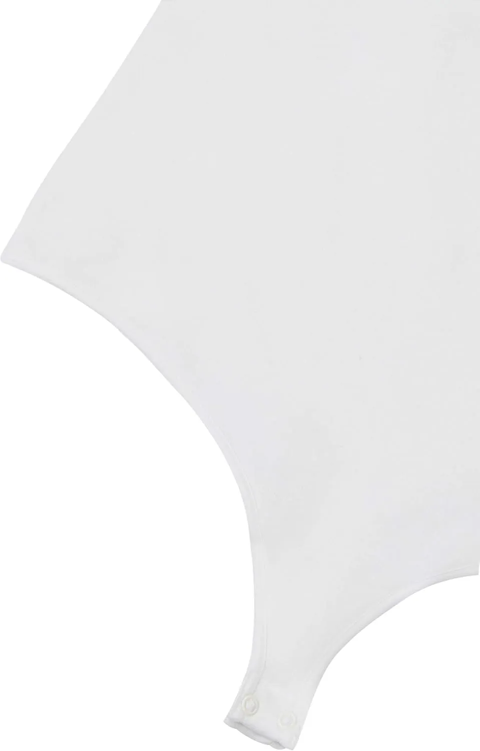 Wolford Vermont String Body for Women Lightweight Jersey Deep V-Neck Bodysuit with Short Slim Sleeves and Snap Fastener