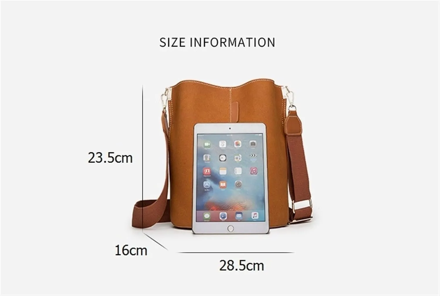 Women Bucket Bags Wide Strap Women Shoulder Bags Luxury Leather Crossbody Bag For Women(Black)