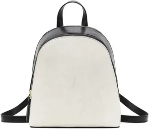 Women Daypack Leather Backpack Travel Bag Hiking Backpacks, White, One Size