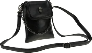 Women Girls Studded Skull Gothic Crossbody Shoulder Bag Travel Leather Handbag Cellphone Purse