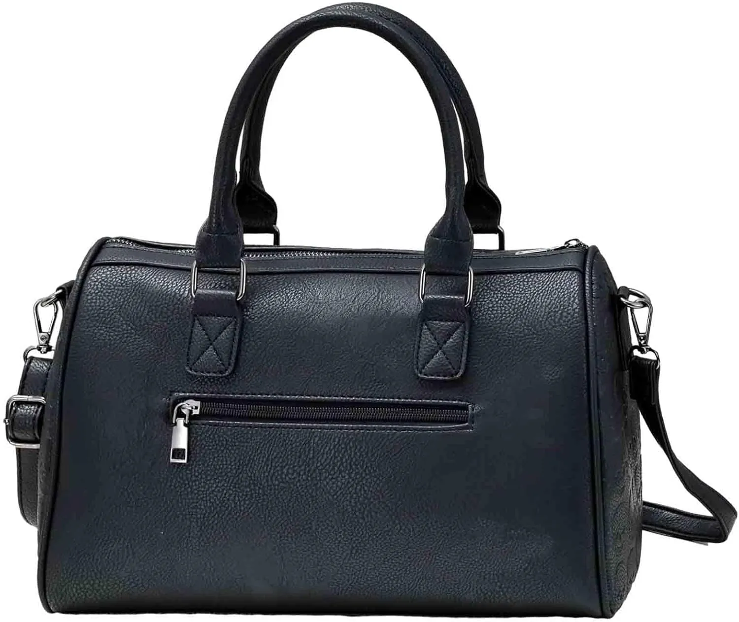 Women Punk Purse Top-handle Handbag PU Leather Satchel Tote Skull Rivet Shoulder Crossbody Bags Black (Rivet)