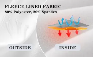 Women Thermal Long Sleeve Fleece Lined Shirts Running Workout Tops Cold Weather Gear Zipper Pockets