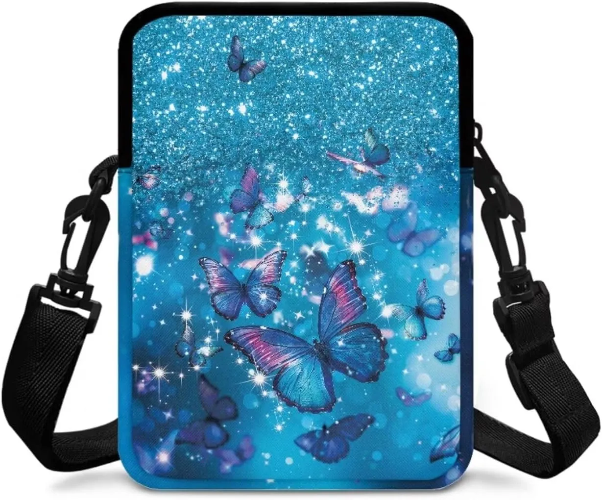 Women's 2 Layer Crossbody Bag Messenger Shoulder Bag Travel Passport Purse Wallet Bag