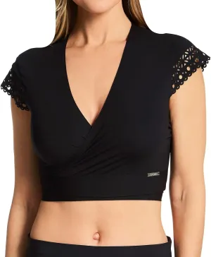 Women's ABA3915 Ajourage Couture Crop Top Swim Top