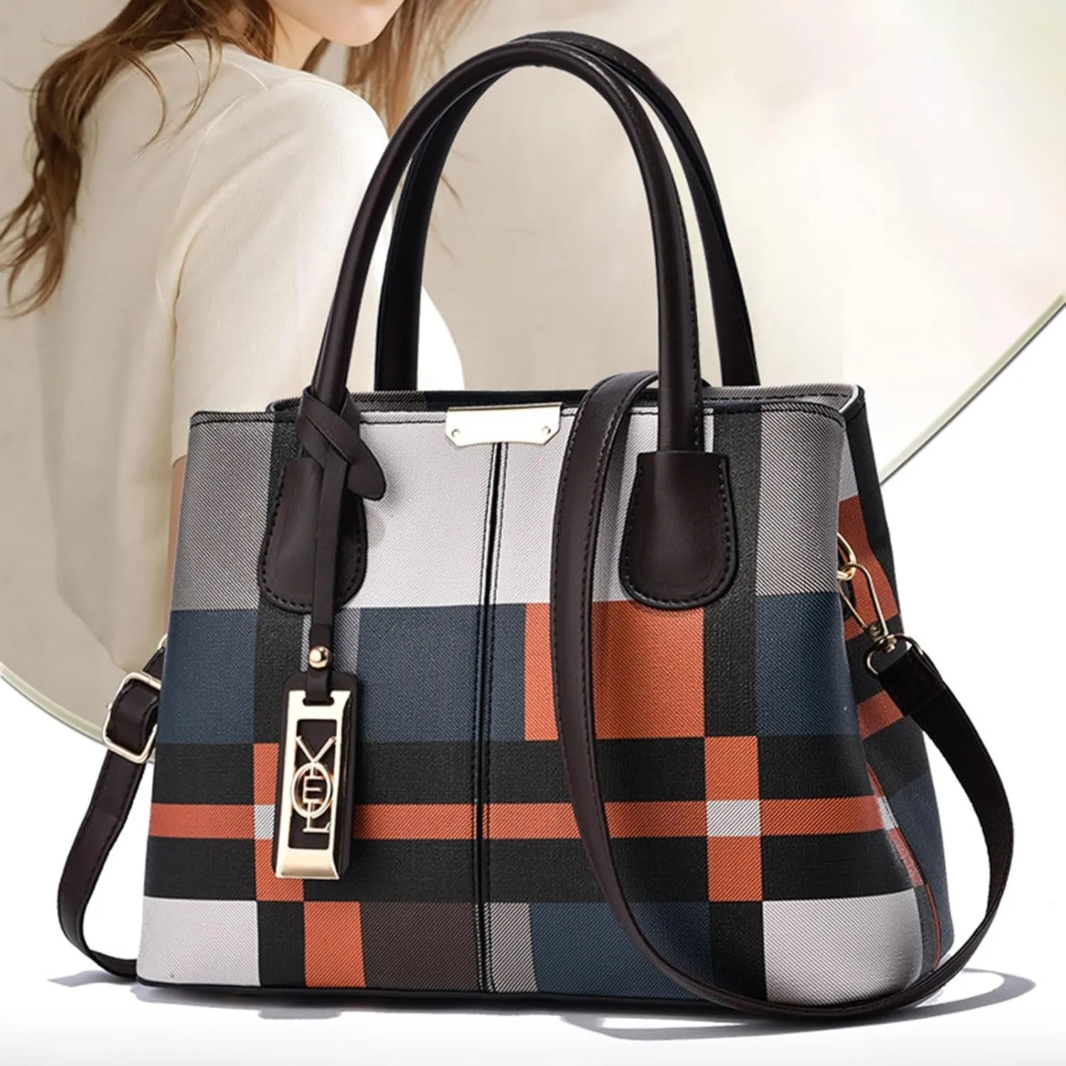 Women's Bag Large Capacity European And Casual Shoulder Bag Crossbody Bag Bag for Women (Black, One Size)