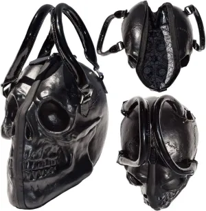 Women's Kreepsville Skull Collection Handbag Black