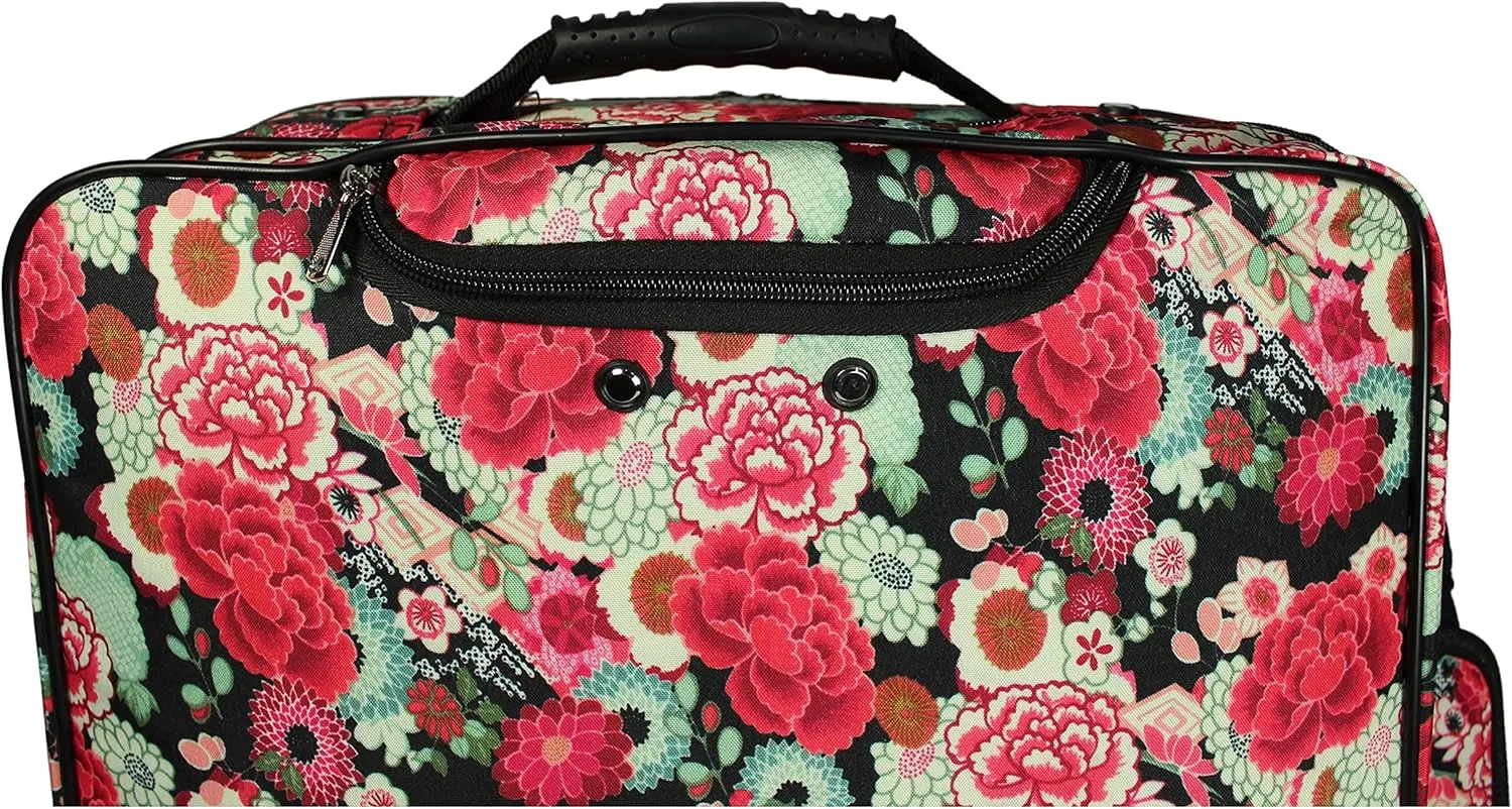 World Traveler Rolling 17-Inch Laptop Briefcase Computer Case, Flowers, One Size