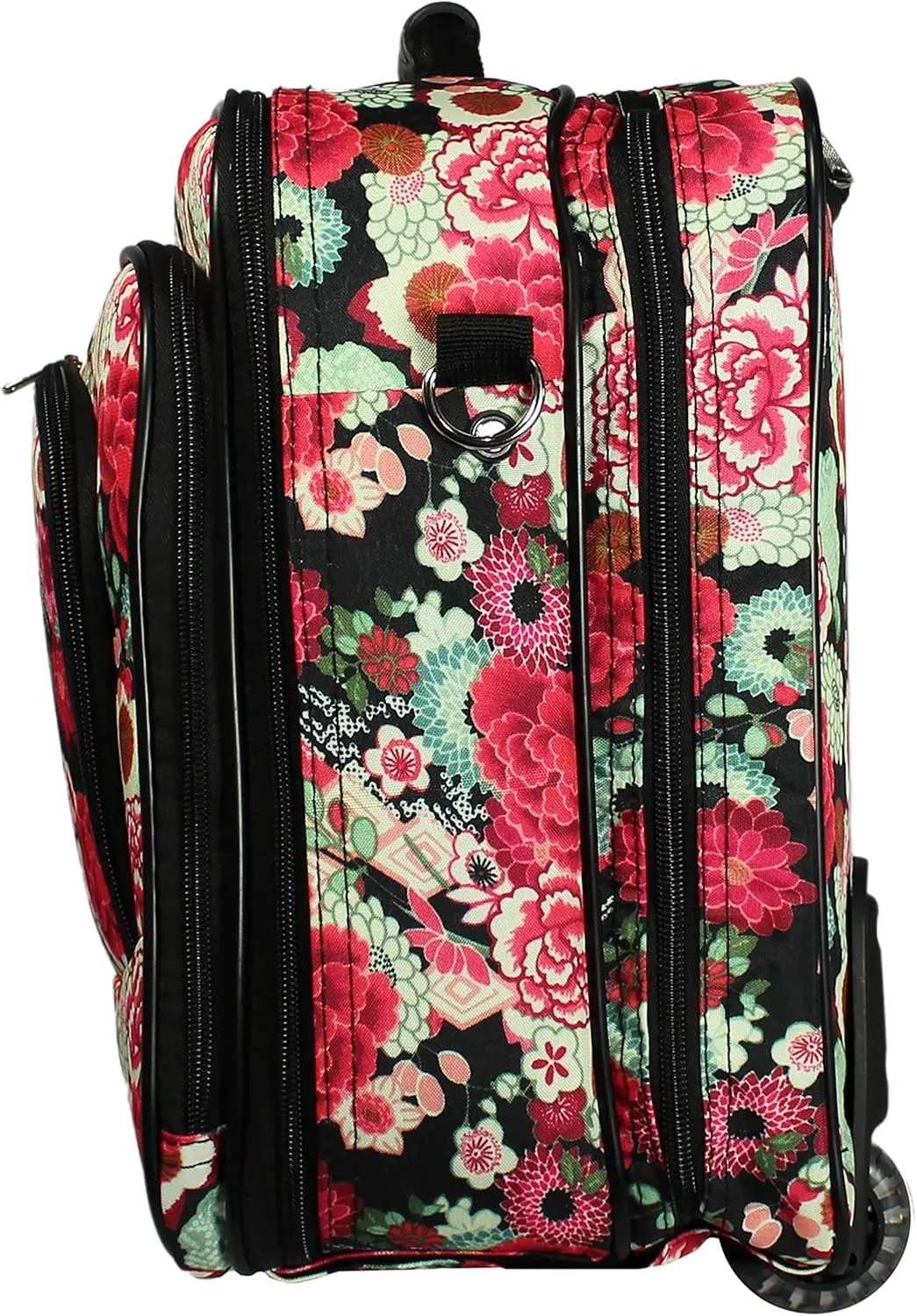 World Traveler Rolling 17-Inch Laptop Briefcase Computer Case, Flowers, One Size