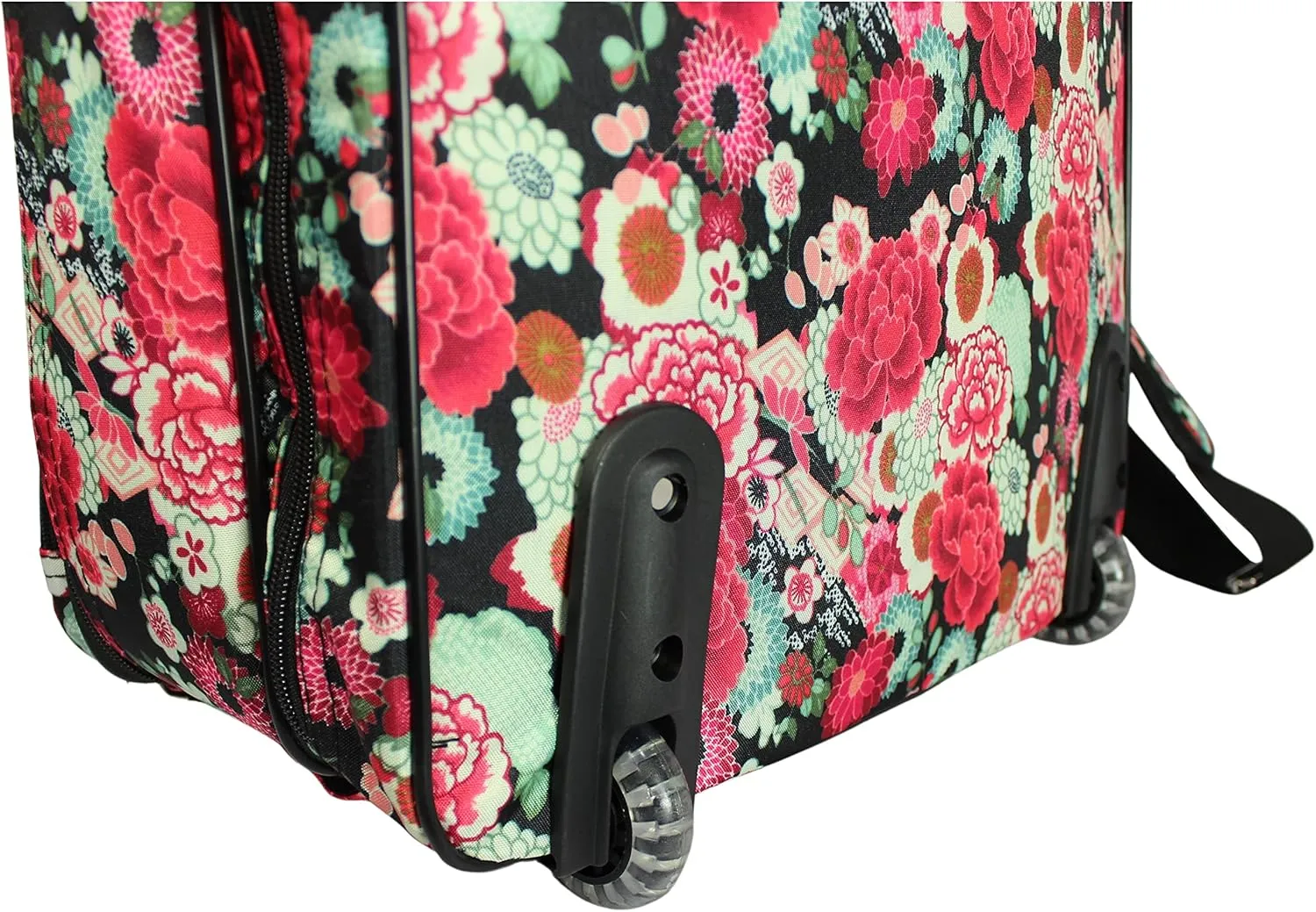 World Traveler Rolling 17-Inch Laptop Briefcase Computer Case, Flowers, One Size