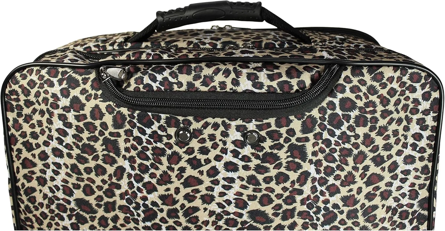 World Traveler Rolling 17-Inch Laptop Briefcase Computer Case, Leopard, One Size