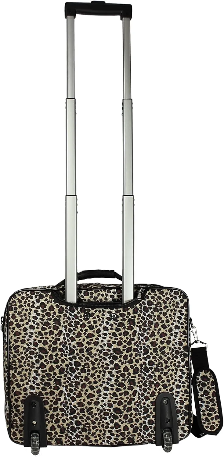 World Traveler Rolling 17-Inch Laptop Briefcase Computer Case, Leopard, One Size