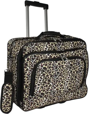 World Traveler Rolling 17-Inch Laptop Briefcase Computer Case, Leopard, One Size
