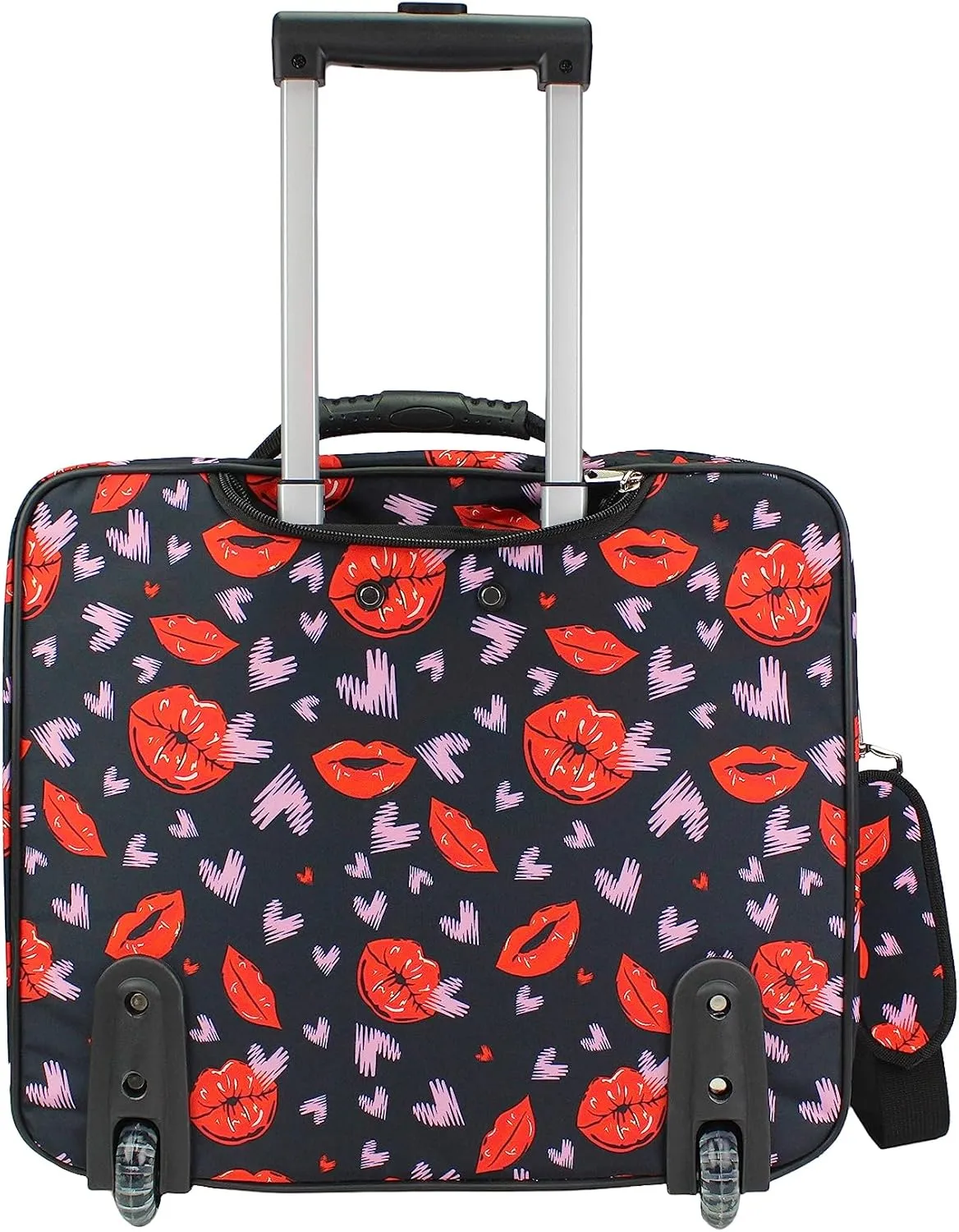World Traveler Rolling 17-Inch Laptop Briefcase Computer Case, Lips and Hearts, One Size