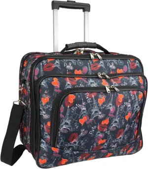 World Traveler Rolling 17-Inch Laptop Briefcase Computer Case, Paris Black, One Size