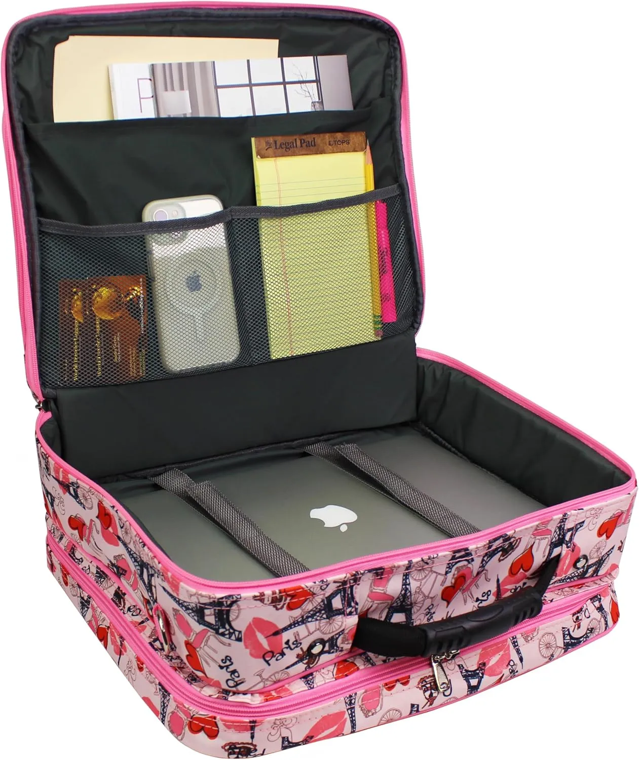 World Traveler Rolling 17-Inch Laptop Briefcase Computer Case, Paris Pink, One Size