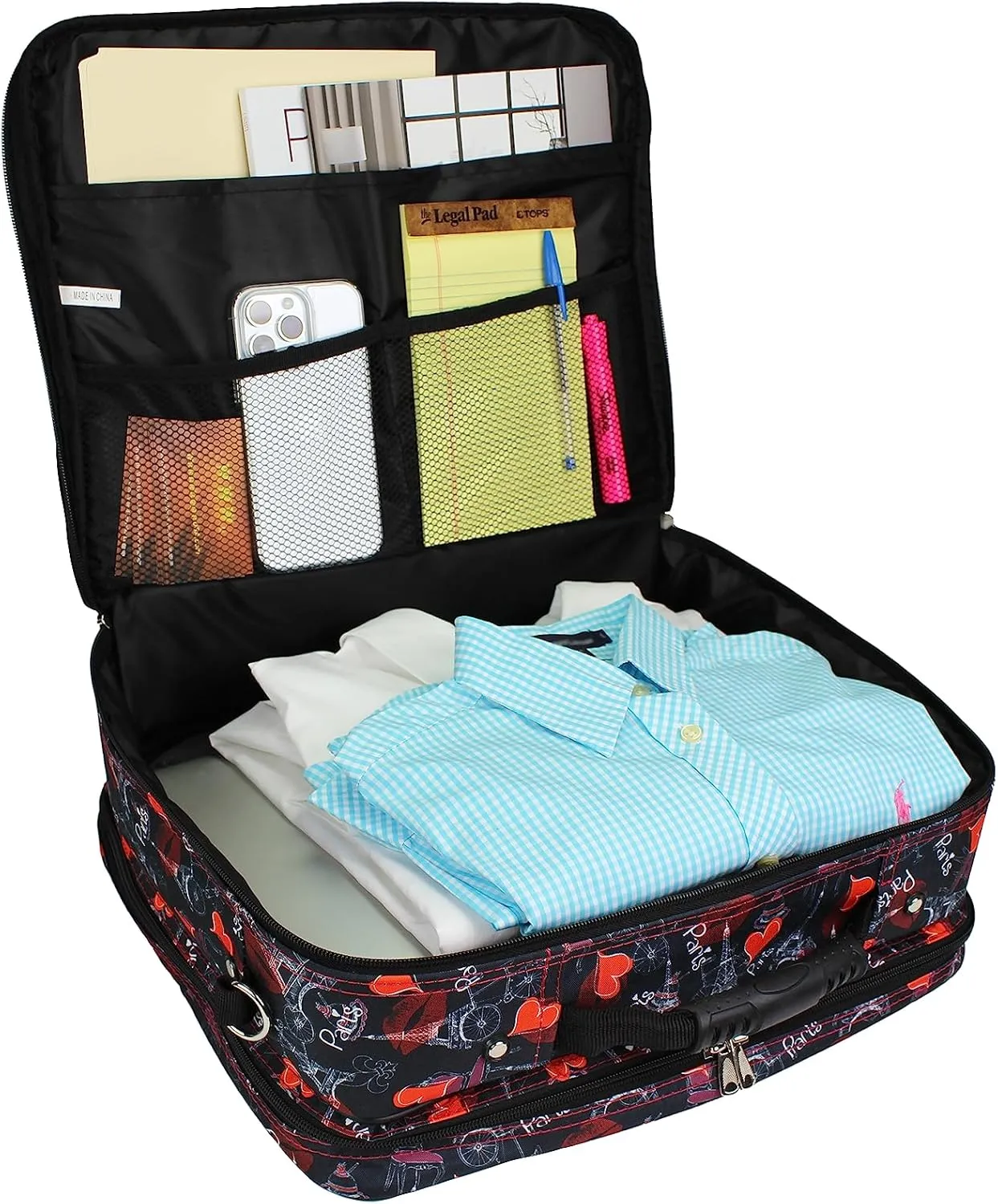 World Traveler Rolling 17-Inch Laptop Briefcase Computer Case, Paris Pink, One Size