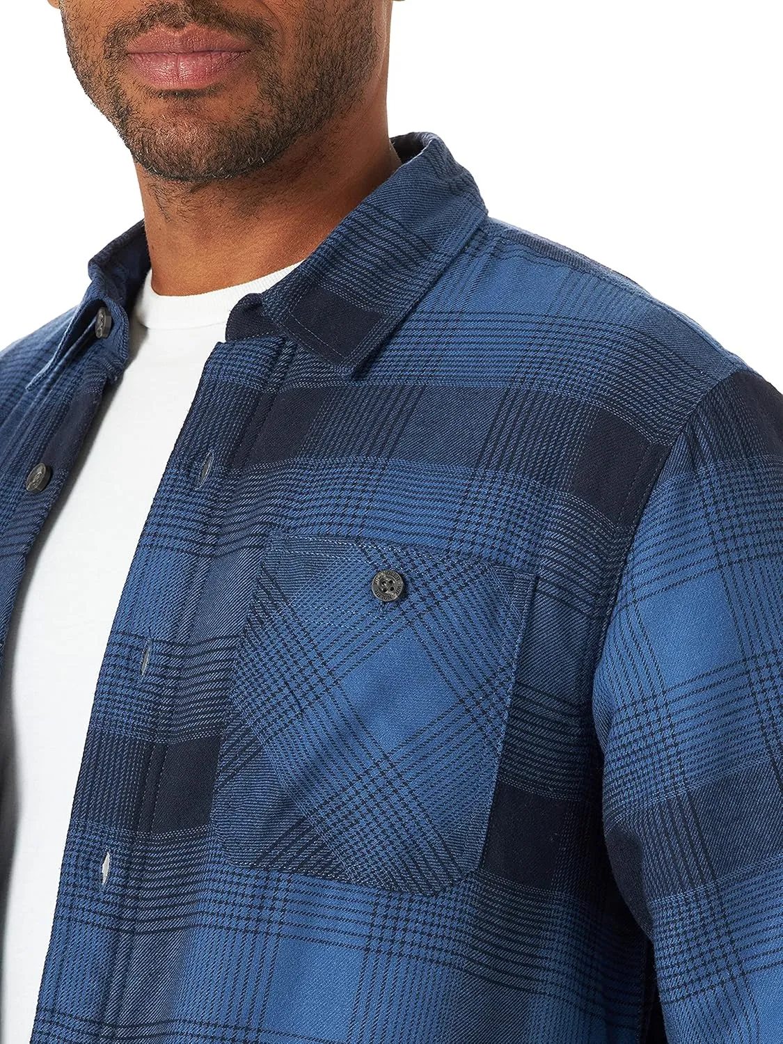 Wrangler Authentics Men's Long Sleeve Sherpa Lined Shirt Jacket