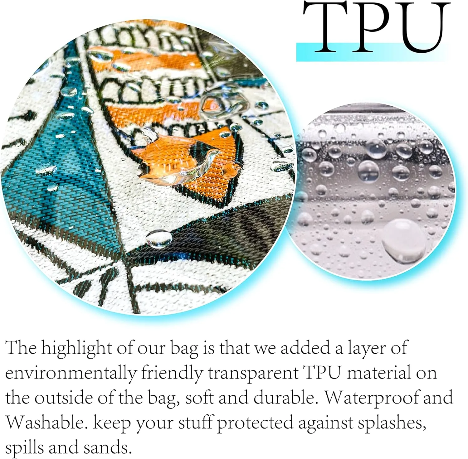 XL-Beach Tote Bag For Women and Swimming Pool Bag. Has External Transparent Waterproof And Sand Proof Layer
