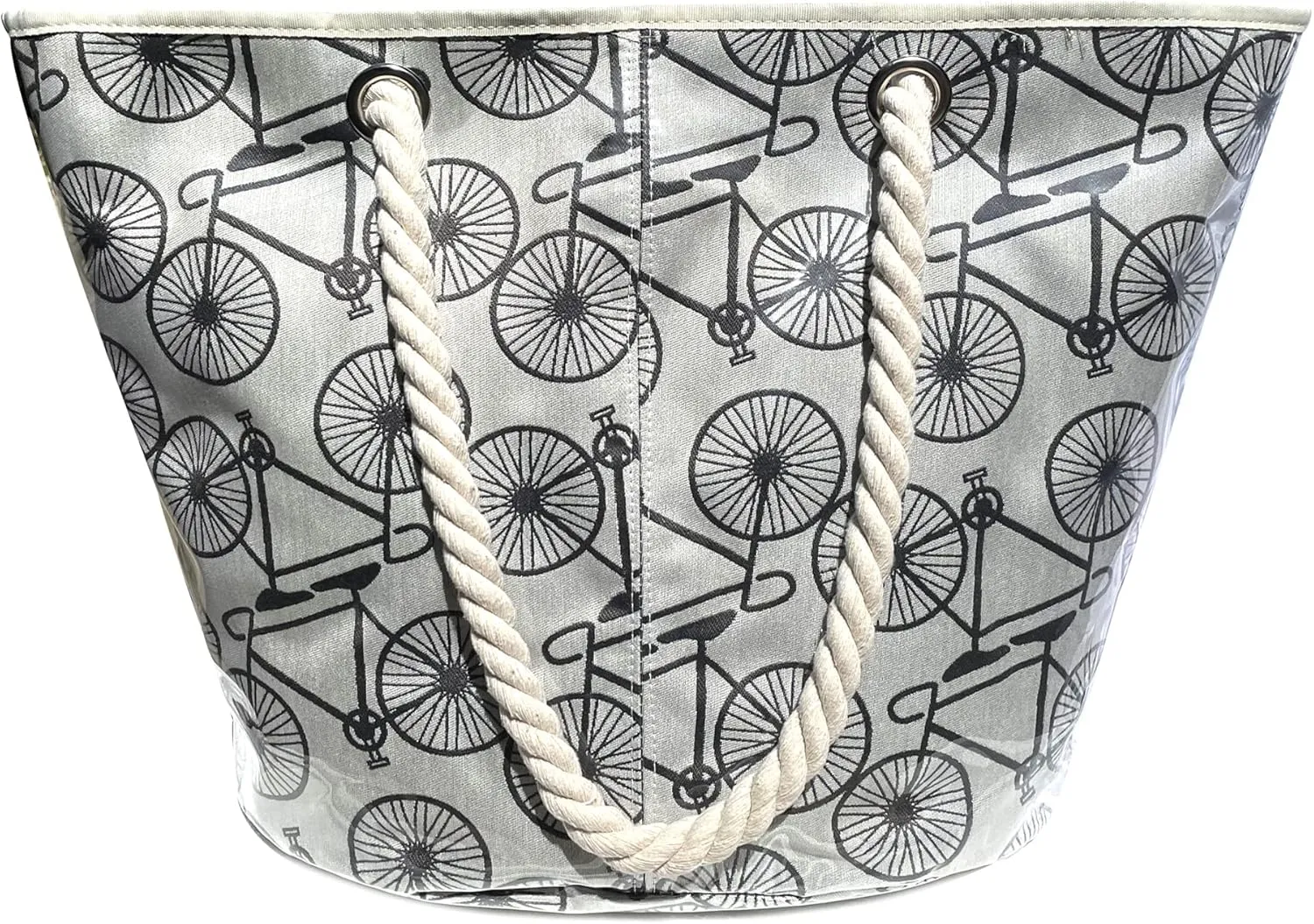 XL-Beach Tote Bag For Women and Swimming Pool Bag. Has External Transparent Waterproof And Sand Proof Layer