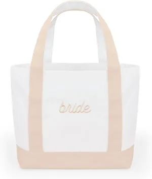xo, Fetti Neutral Bride Tote Bag | Beige Bachelorette Party Decorations, Cute Bride To Be Accessory, Bridesmaid Gift, Bridal Shower Supplies, Engagement Party Favor, Classy Bridal Purse