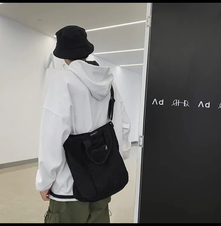Y2k Grunge Gothic Tote Bag Aesthetic Japanese Harajuku Handbag Dark Hippie Punk Shoulder Bag Vintage Satchel Purse (Black,One size)