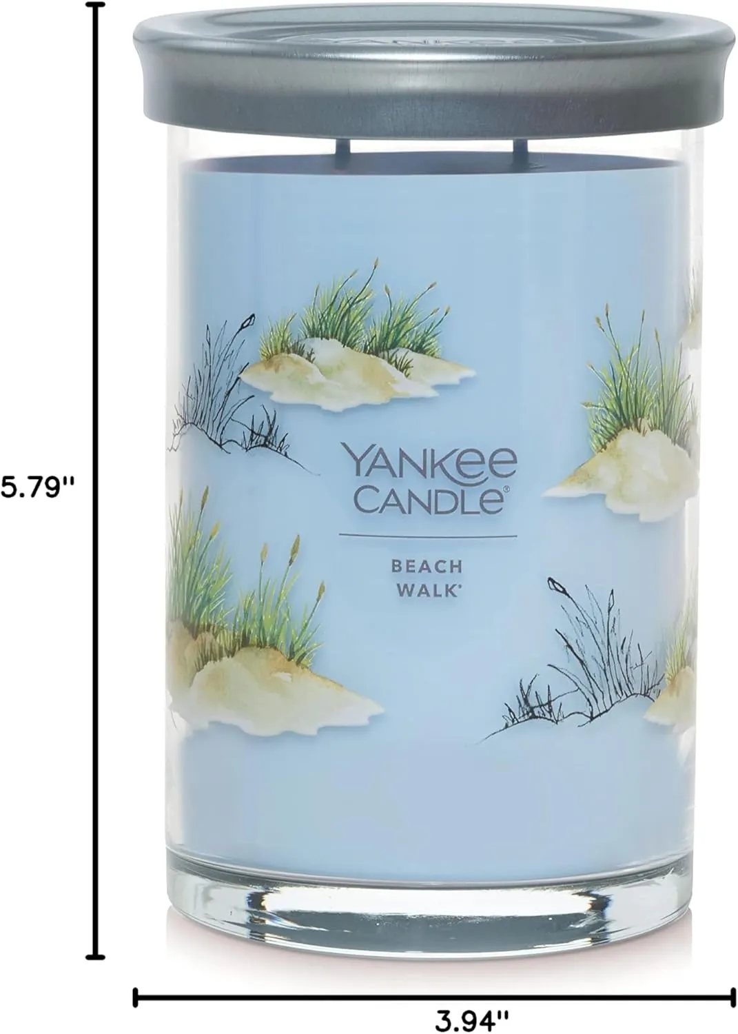 Yankee Candle Beach Walk Scented, Signature 20oz Large Tumbler 2-Wick Candle, Over 60 Hours of Burn Time