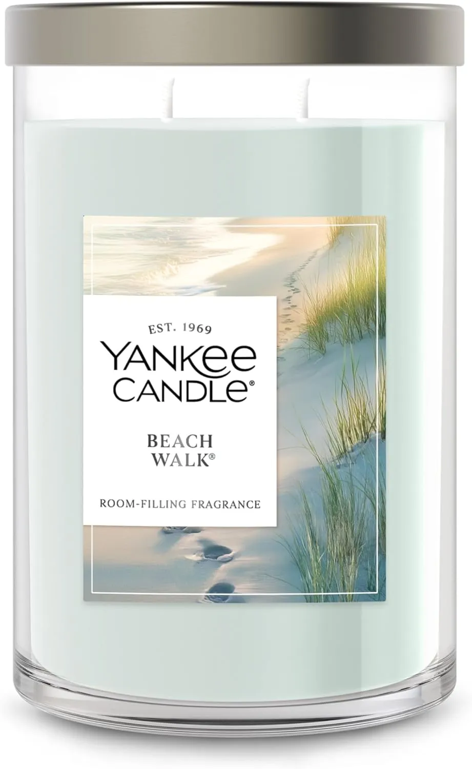 Yankee Candle Beach Walk Scented, Signature 20oz Large Tumbler 2-Wick Candle, Over 60 Hours of Burn Time